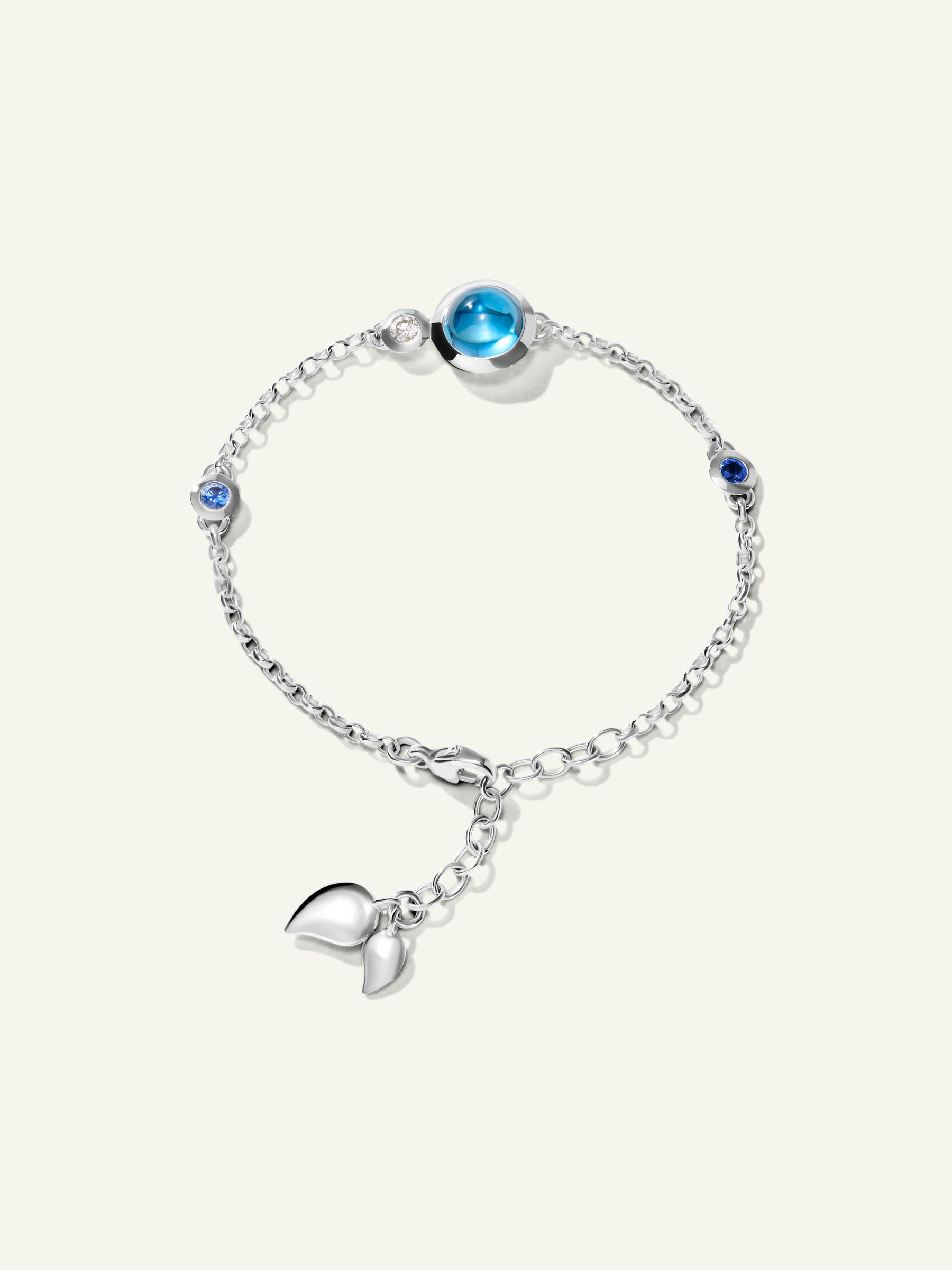 BOUTON Mini Chain Armband, Small/Medium in 'Ocean'