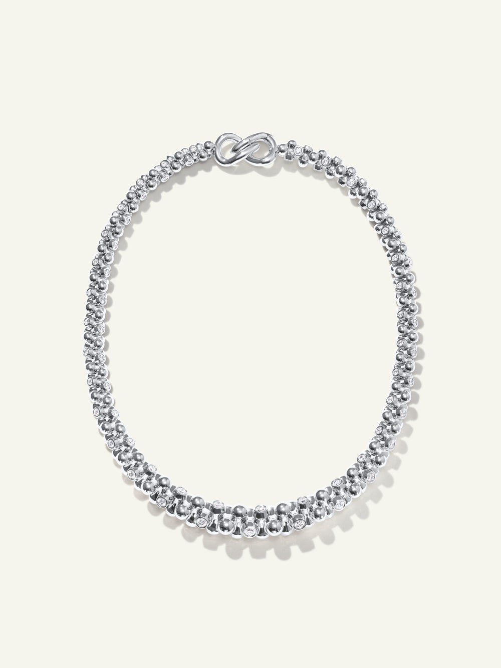 ALWAYS DIAMONDS Alternating Graduated Necklace in 'Classic'