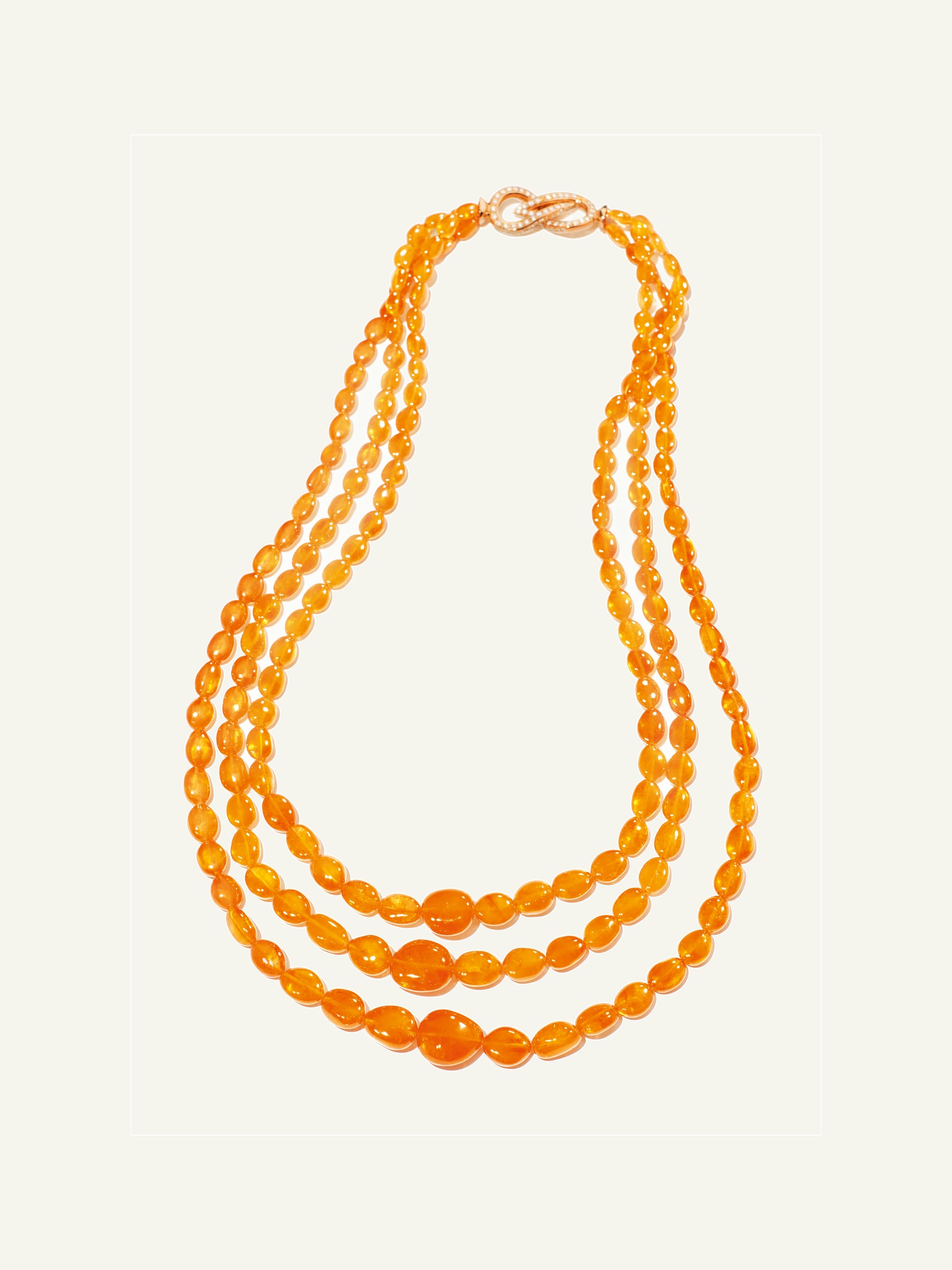 GLAMOUR Halskette mit Mandarin Granaten