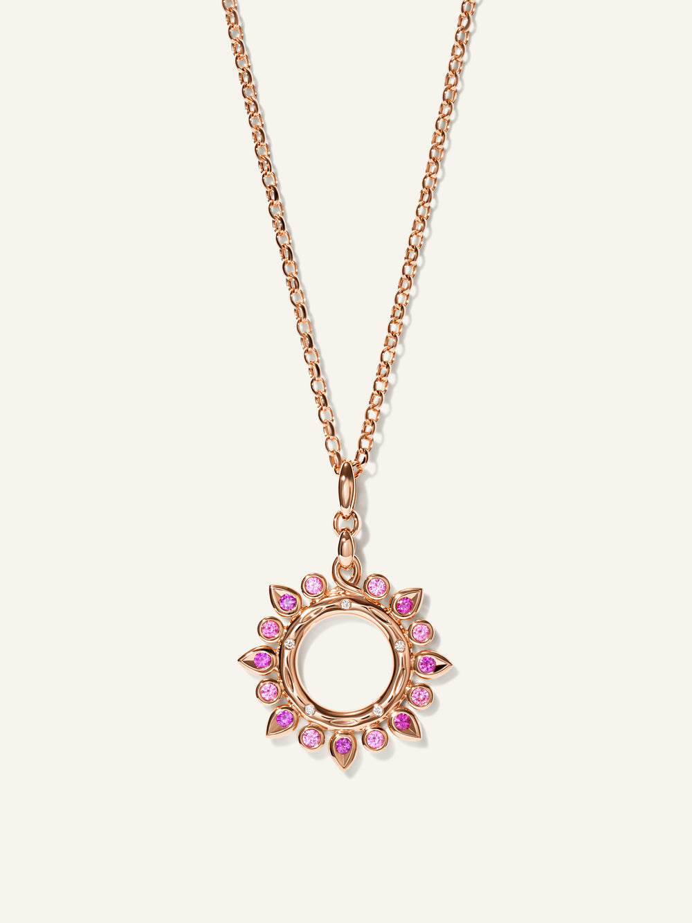 GYPSY Small Sun Pendant in 'Blush'