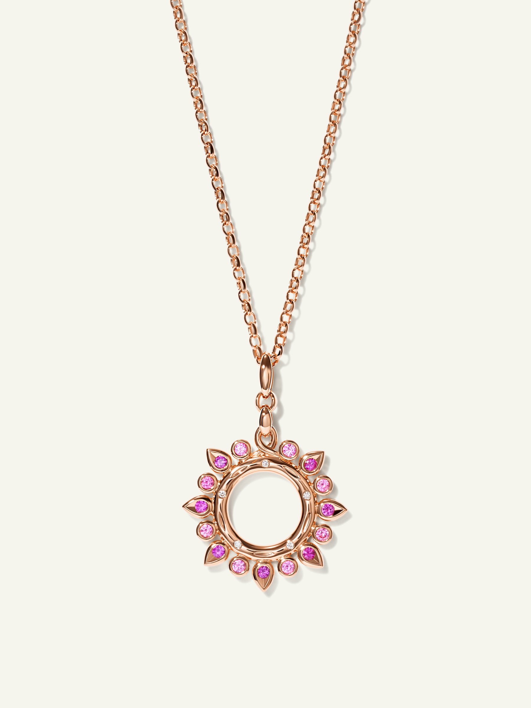 GYPSY Small Sun Pendant in 'Blush'