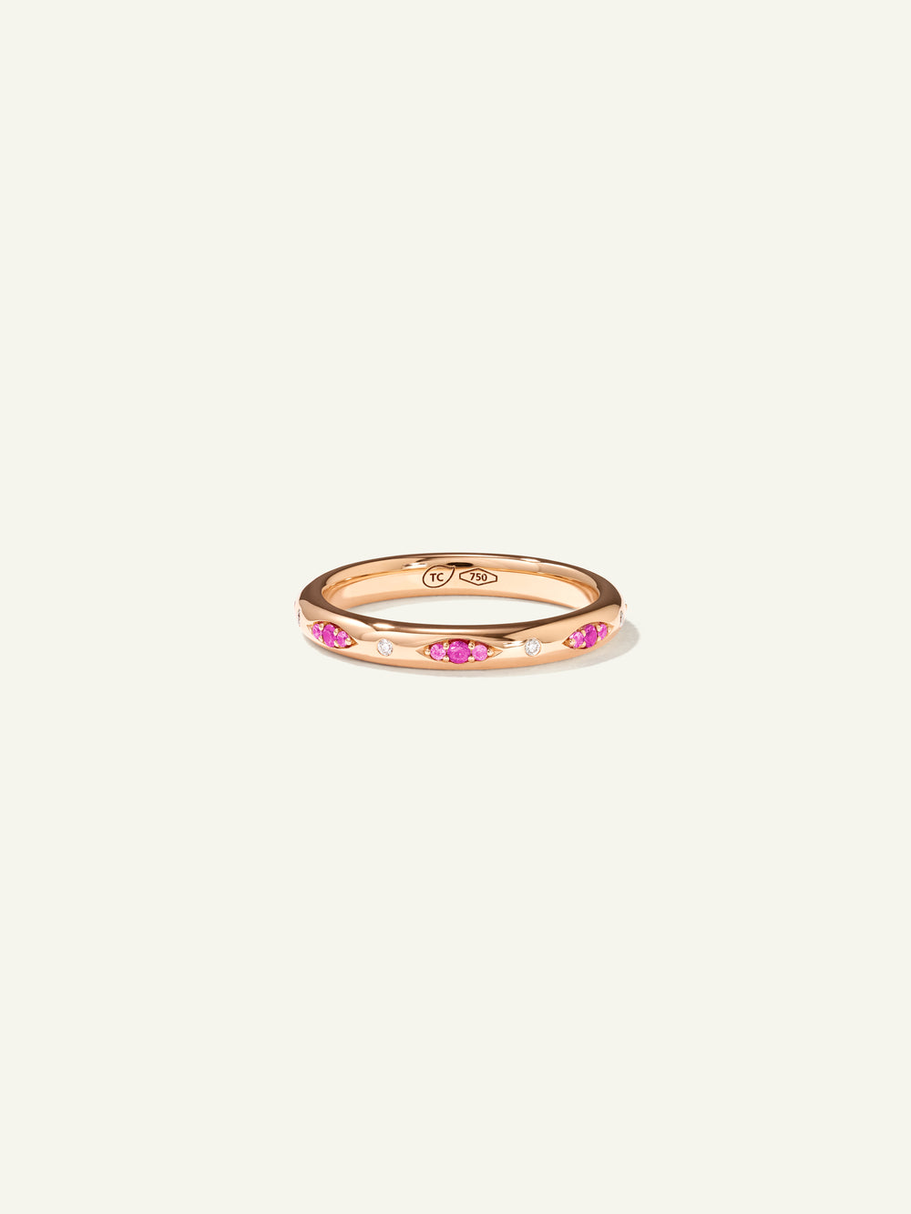 GYPSY Band Ring in 'Blush' Pavé