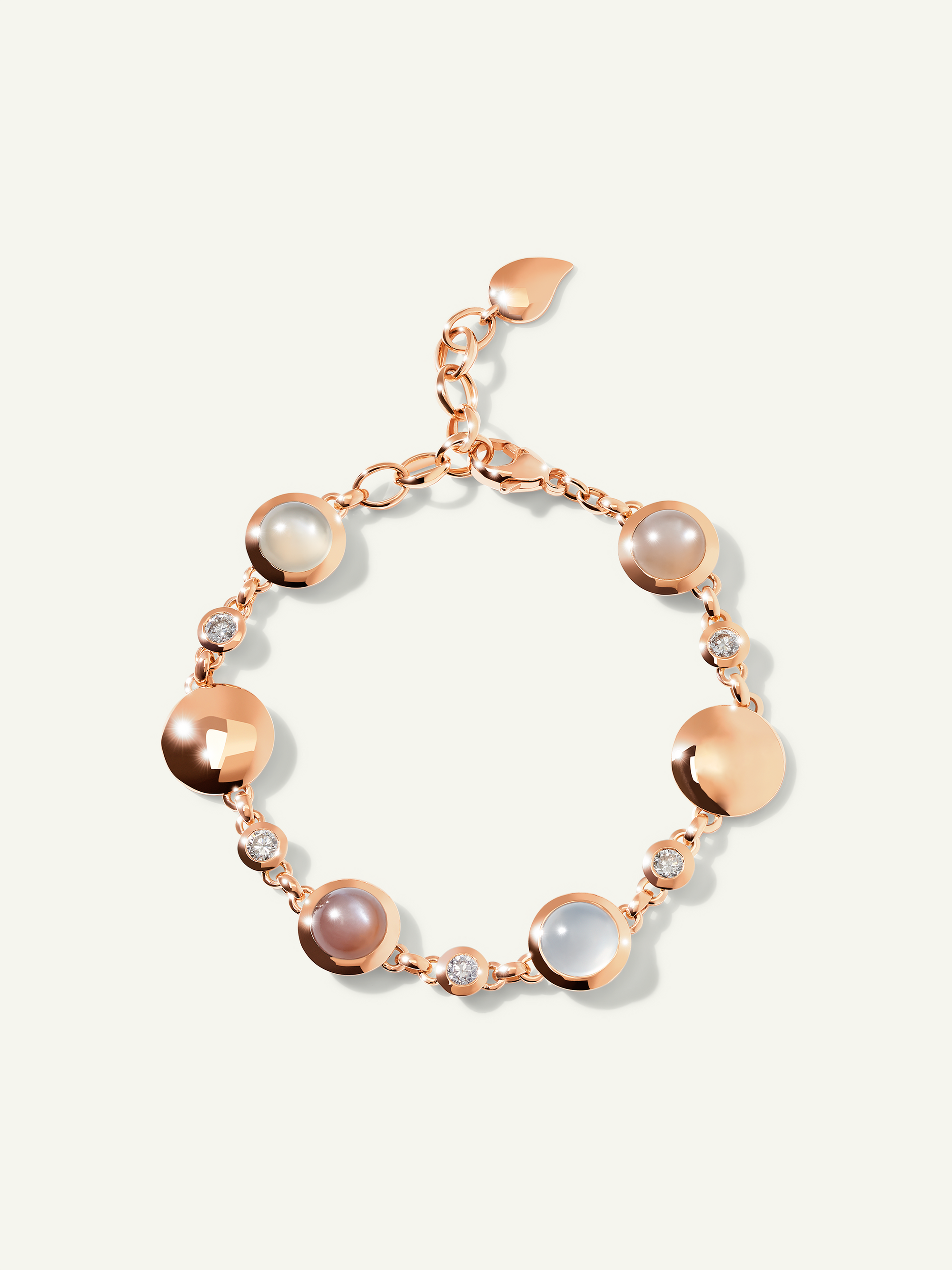 BOUTON Armband in 'Camel' mit Diamanten