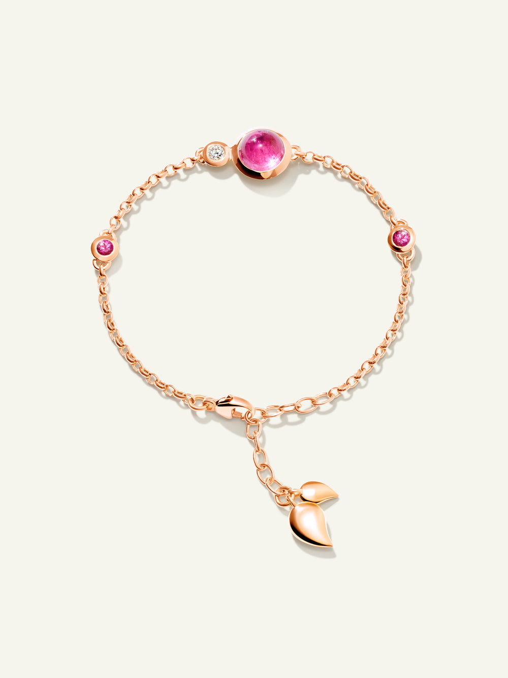 B-BOU-c-Blu-ml-rg | BOUTON Mini Chain Bracelet, in 'Blush'