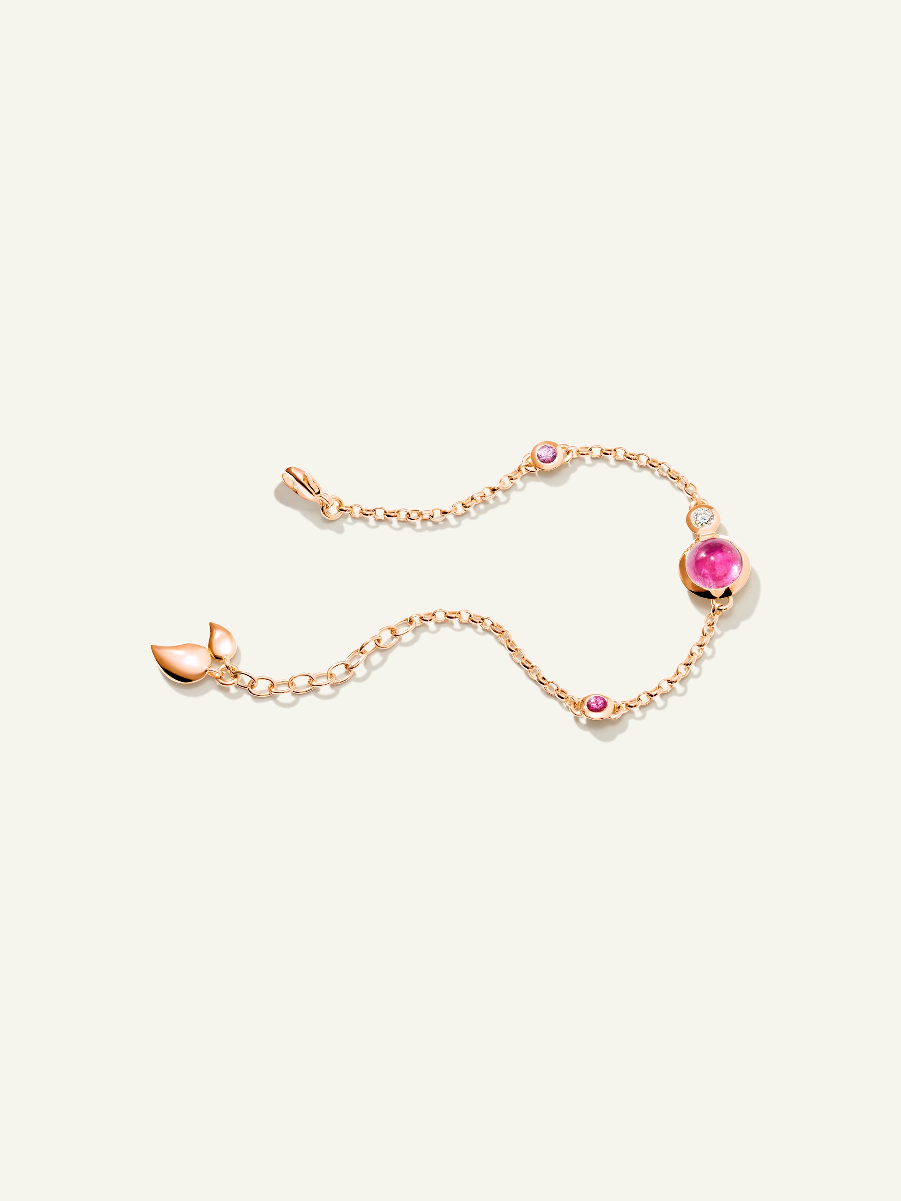 B-BOU-c-Blu-sm-rg | BOUTON Mini Chain Bracelet, Small/Medium in 'Blush'