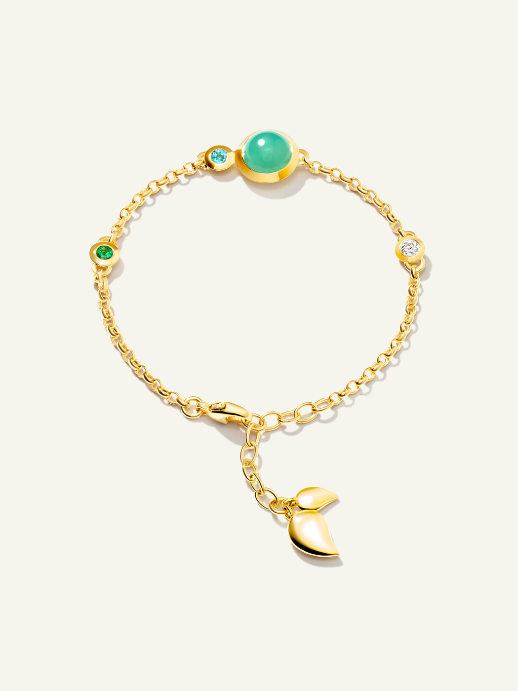 BOUTON Mini Chain Bracelet, Small/Medium in 'Lagoon'