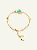 B-BOU-c-Lag-sm-yg | BOUTON Mini Chain Bracelet, Small/Medium in 'Lagoon'