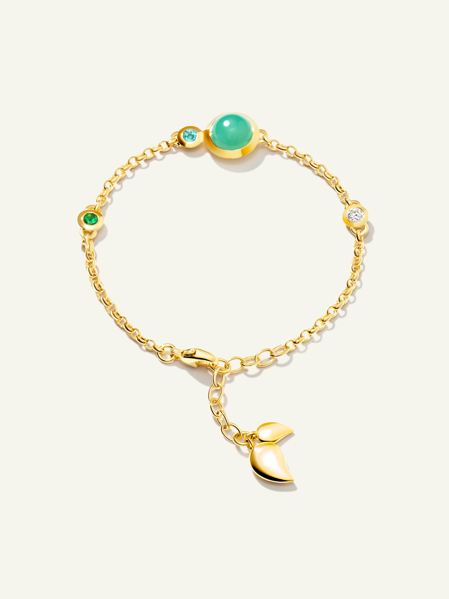 BOUTON Mini Chain Armband, in 'Lagoon'