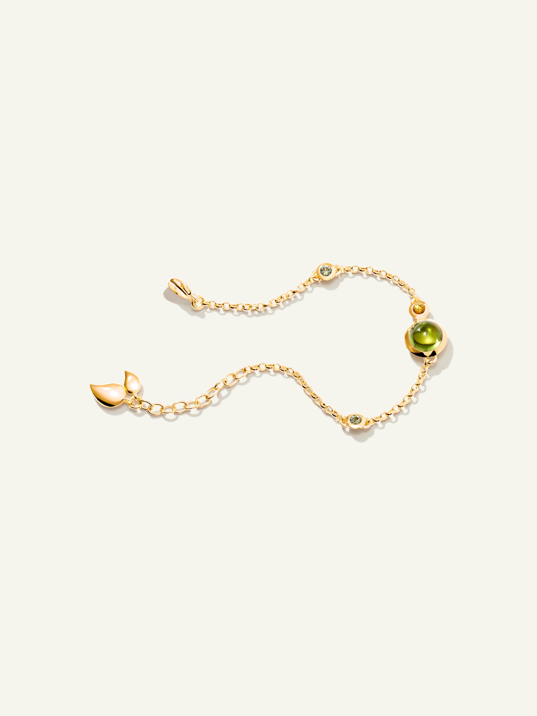 BOUTON Mini Chain Armband, Small/Medium in 'Rainforest'