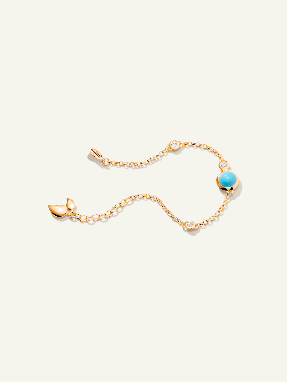 Bracelet BOUTON Mini Chain 'Turquoise' - small/medium 'Turquoise'