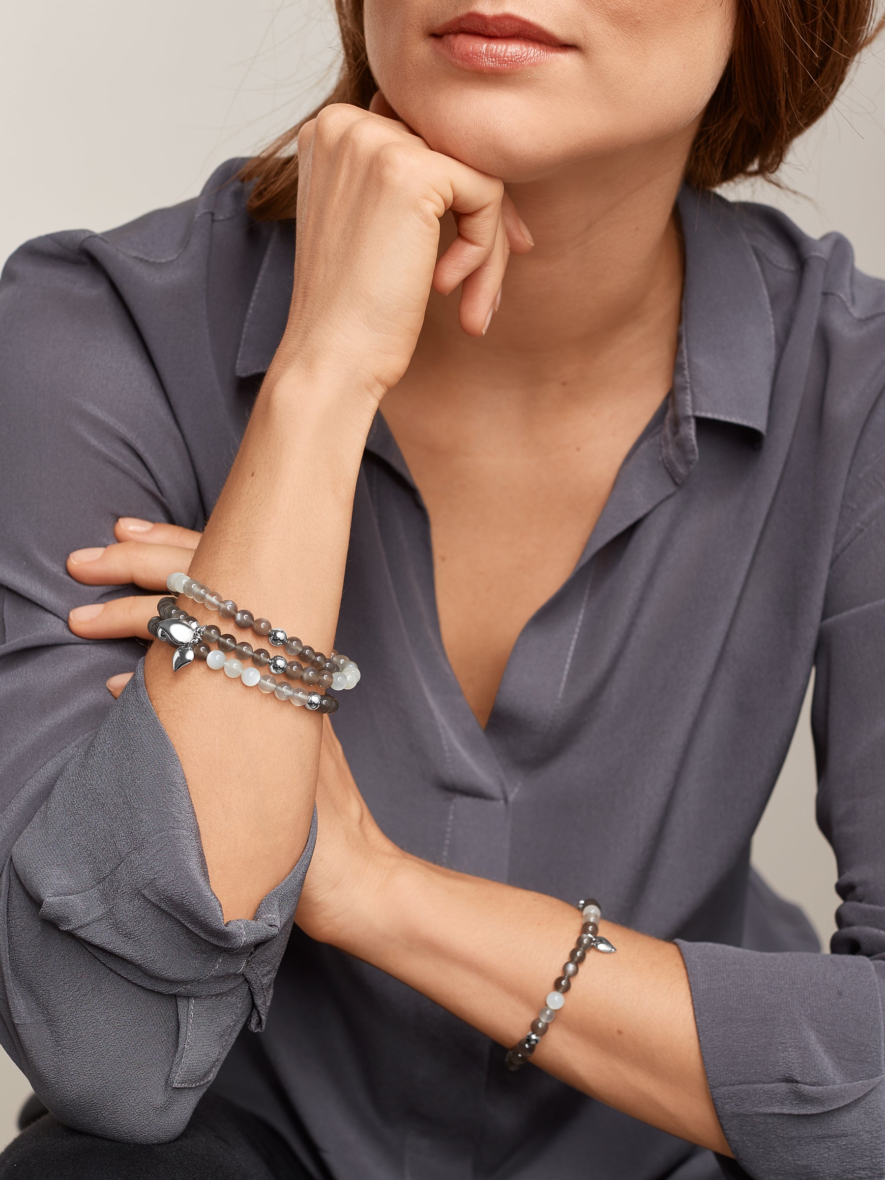 INDIA Large Drop Bracelet in 'Cashmere'
