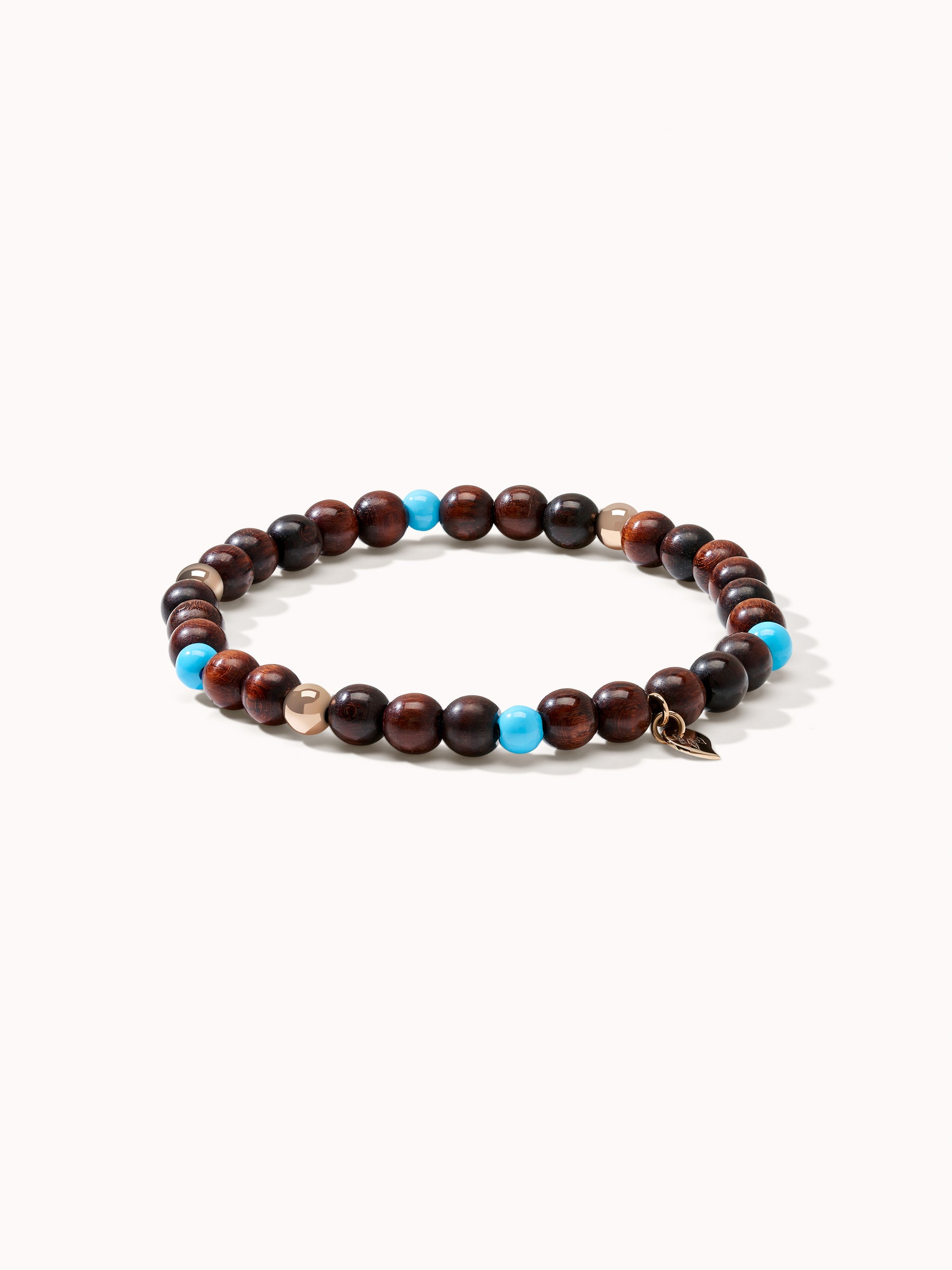 INDIA Medium Armband mit Türkisperlen und Snakewood