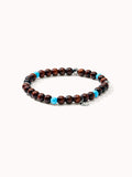 Bracelet INDIA Snakewood with Turquoise beads, one row, medium