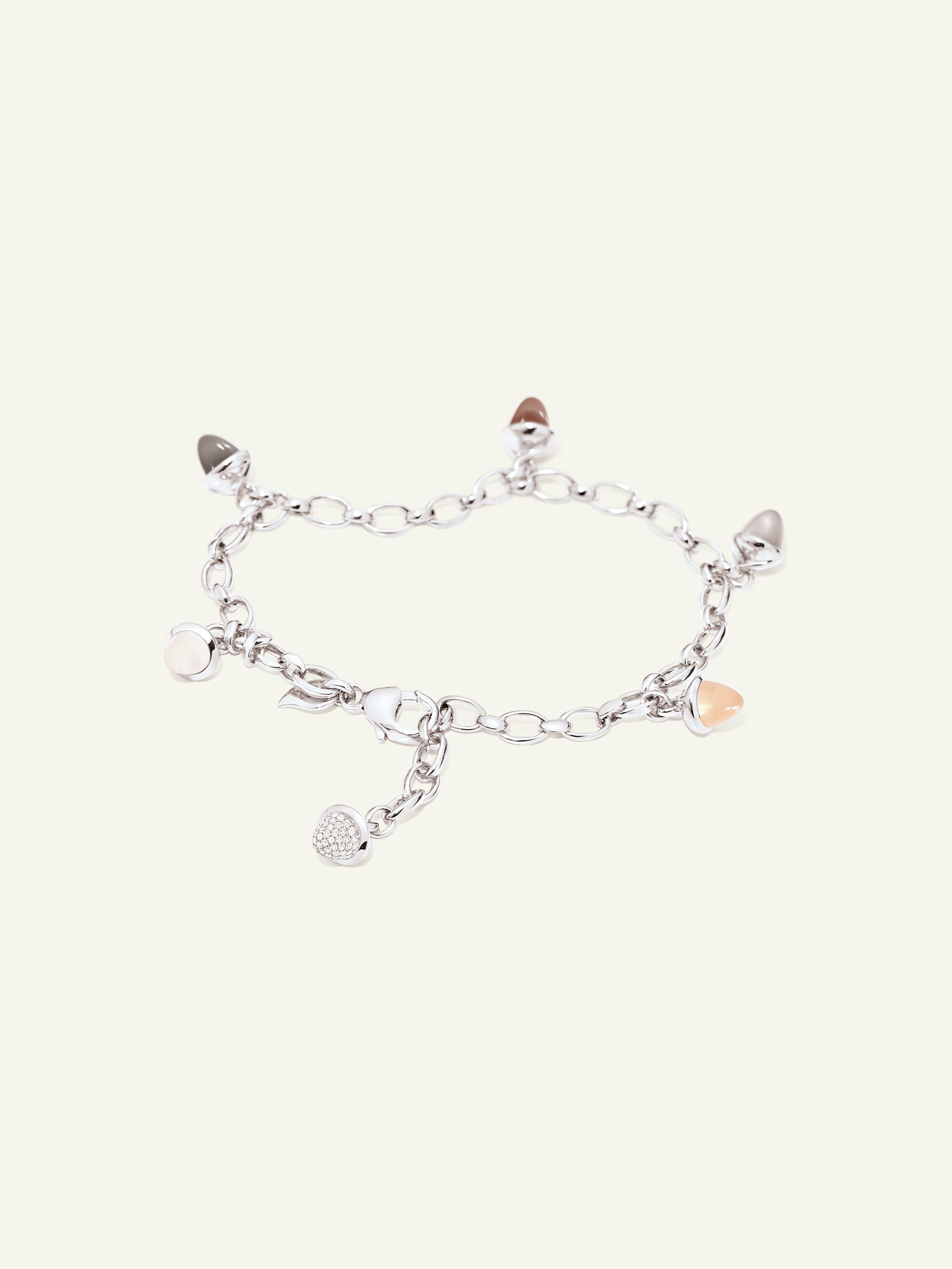 MIKADO Charm Armband in 'Cashmere' mit Diamond Pavé