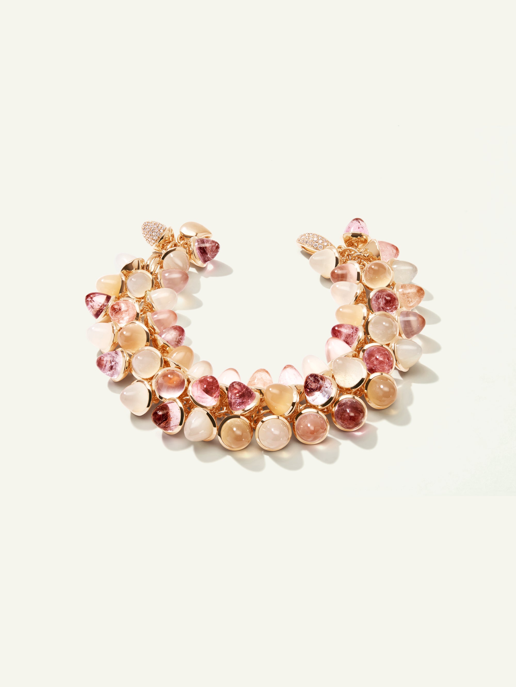 MIKADO Flamenco Armband in 'Blush' mit Diamant Pavé