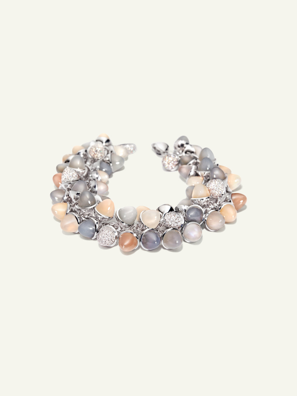 MIKADO Flamenco Bracelet in 'Cashmere' with Diamond Pavé