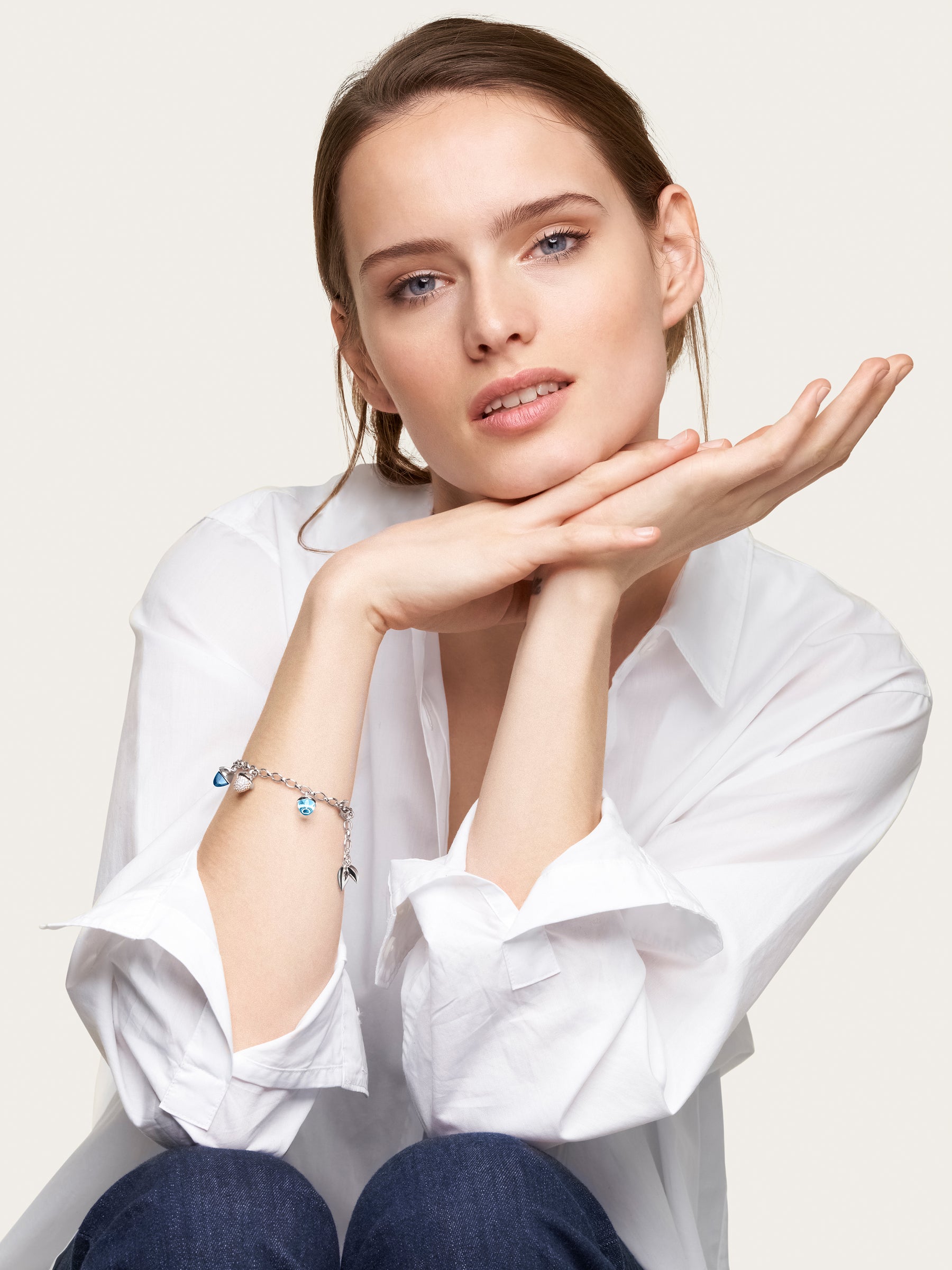 Bracelet MIKADO Flamenco Charm 'Ocean' with Diamond Pavé mit Diamant Pavé