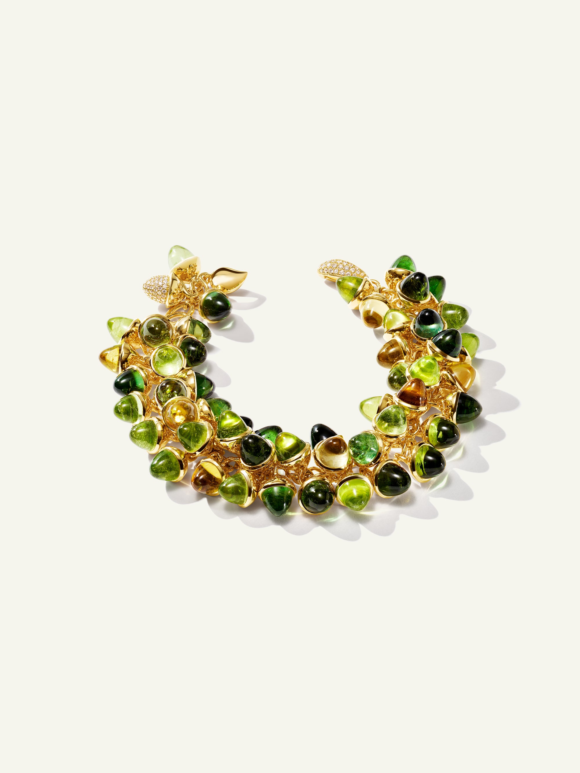 Bracelet MIKADO Flamenco 'Rainforest' with Diamond Pavé
