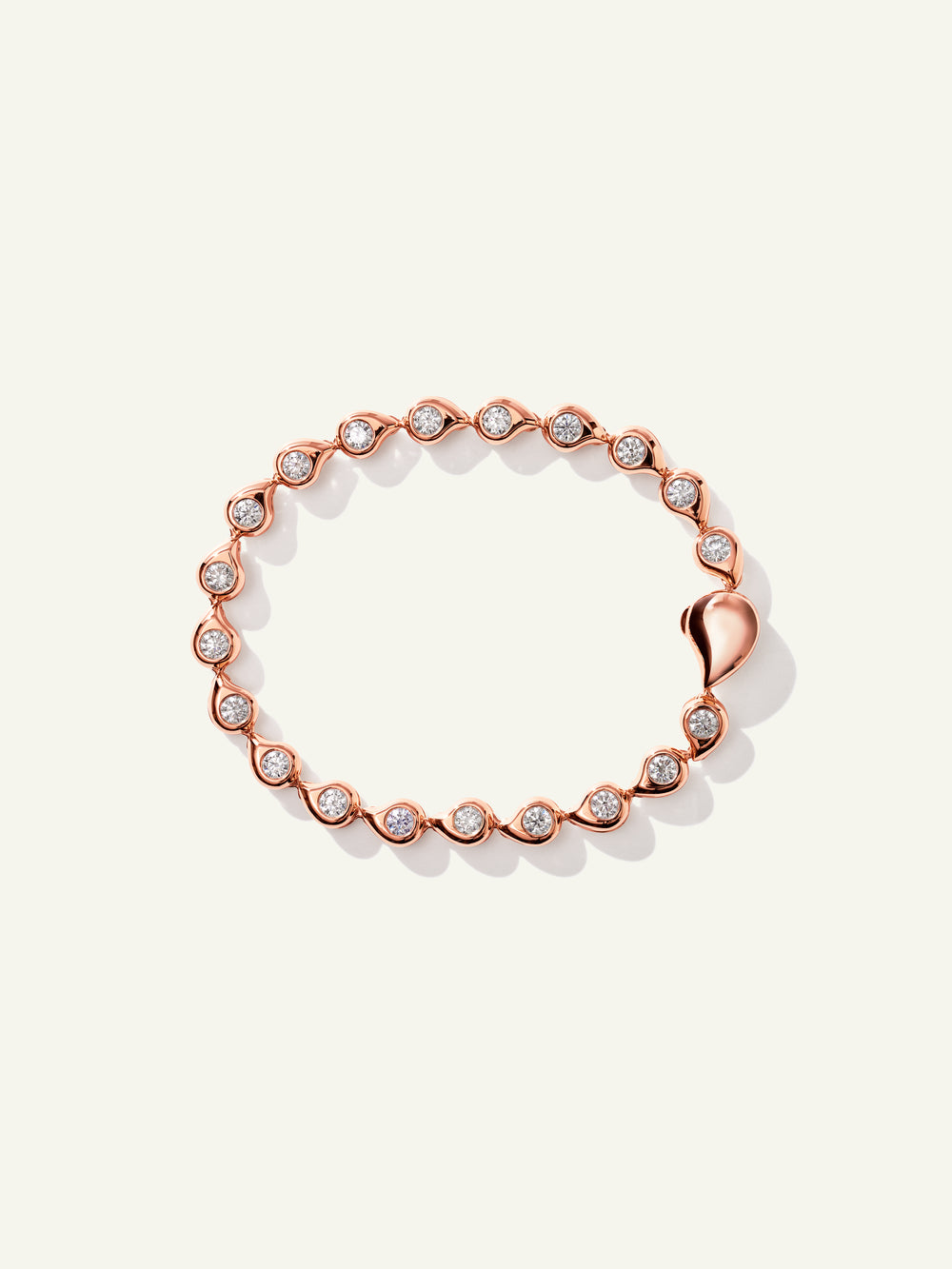 B-SF-Riv-Cl-Blu-rg | Bracelet SNOWFLAKES Rivière Classic / 'Blush'