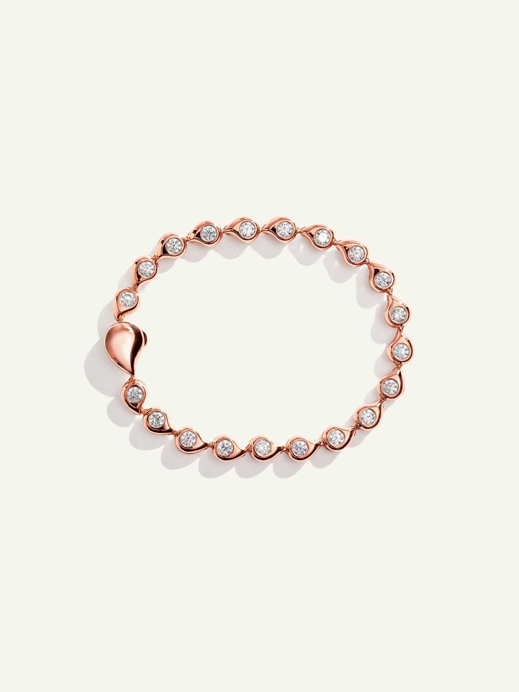 B-SF-Riv-Cl-Blu-rg | Bracelet SNOWFLAKES Rivière Classic / 'Blush'