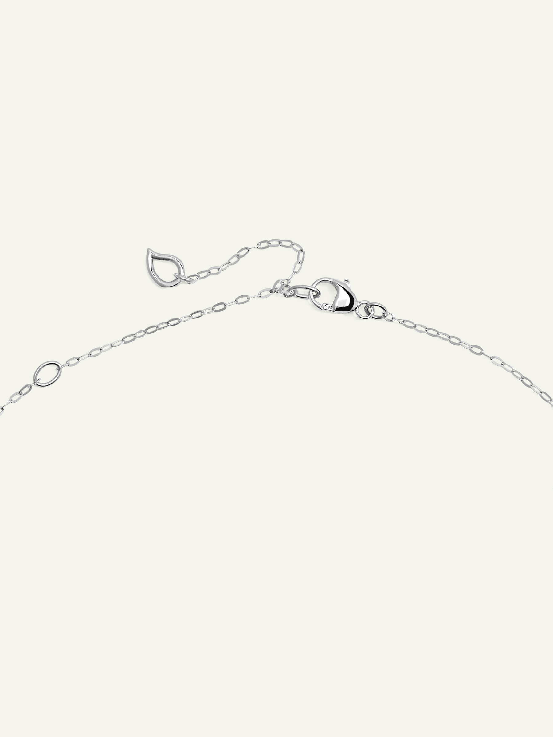 Chain SPARKLE Drop Diamond Pavé, 1,0 mm, 45 cm with Diamond Pavé
