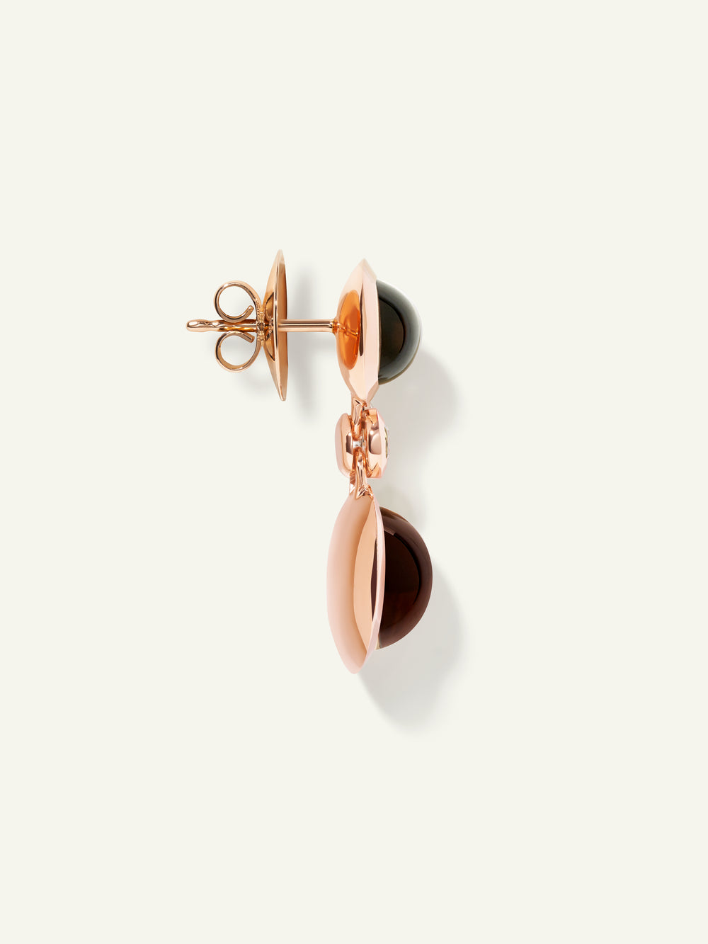 Earrings BOUTON 2 Cabochons 'Indian Summer' / Sapphire 