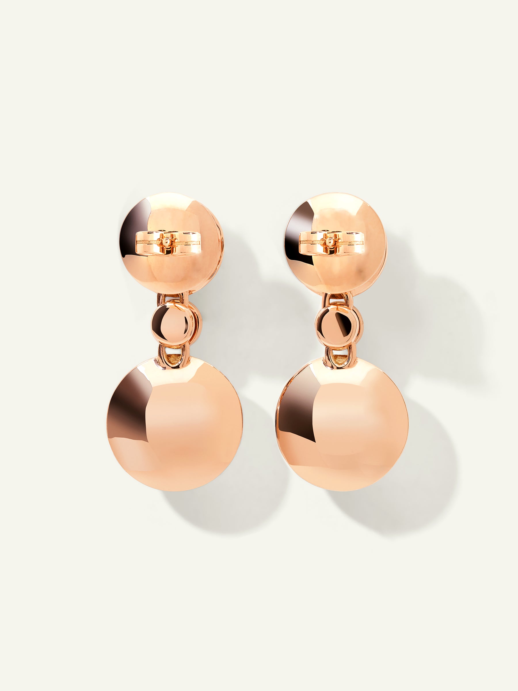 BOUTON 2 Cabochons Earrings with Diamond Pavé and White Diamonds