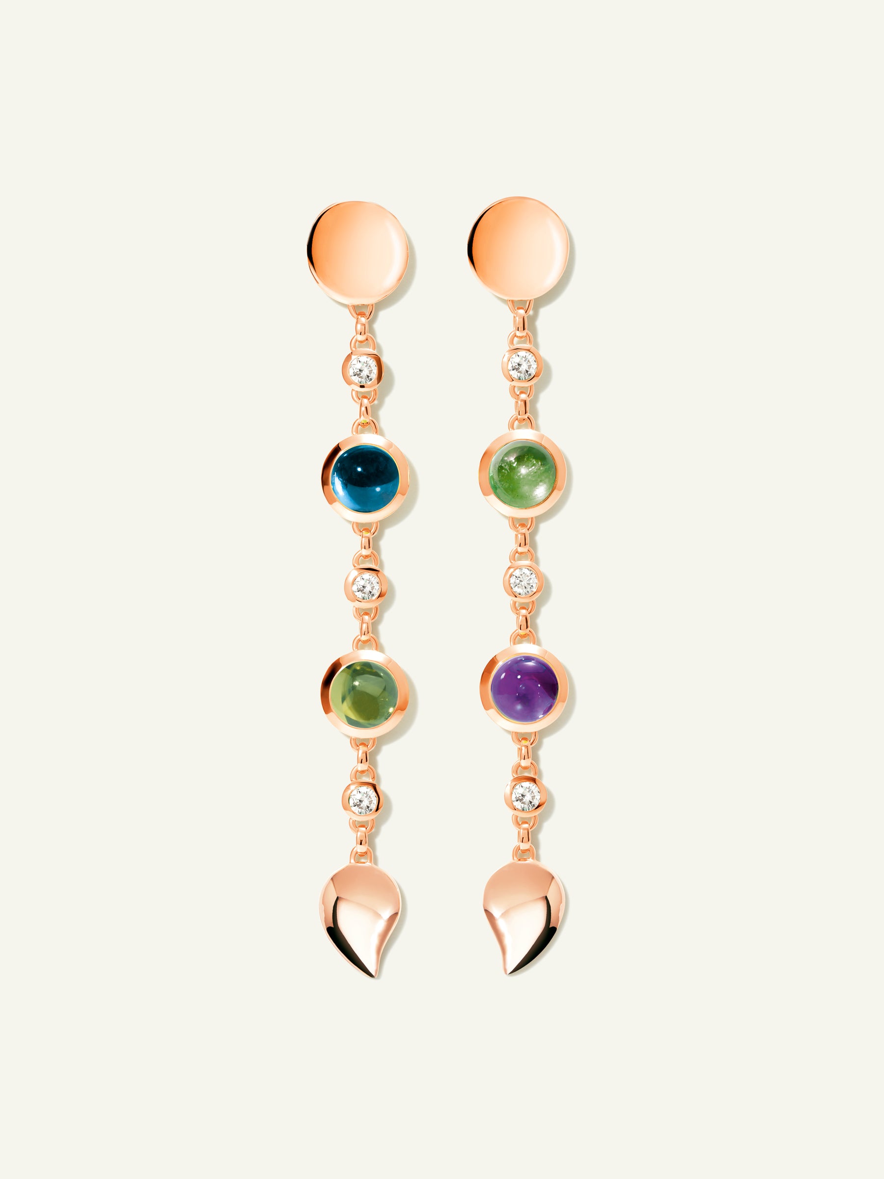 E-BOU-3-Aur-Cl-rg | BOUTON Long Earrings in 'Aurora' with White Diamonds