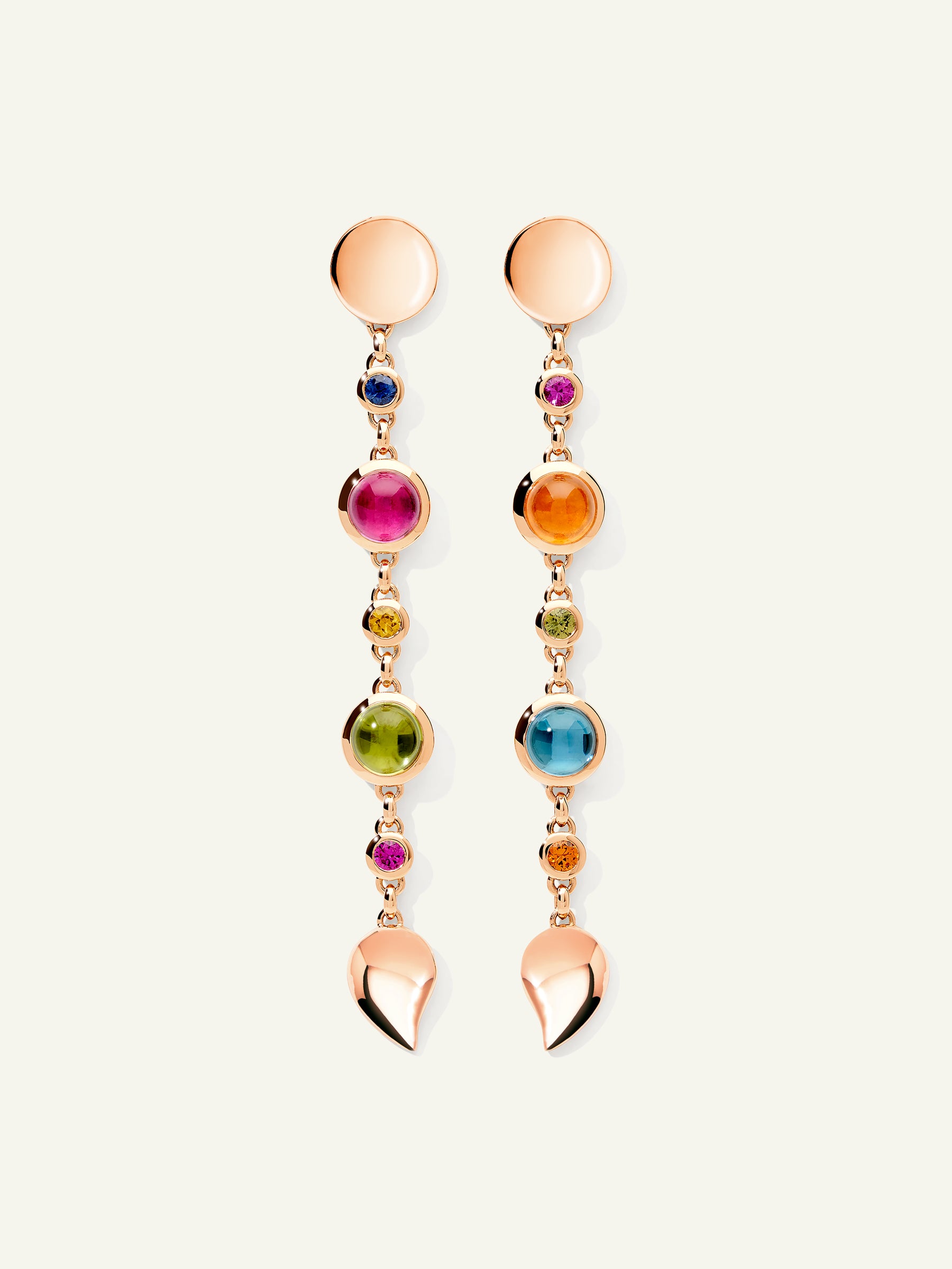E-BOU-3-Can-Sa-rg | BOUTON Long Earrings in 'Candy' with Sapphire
