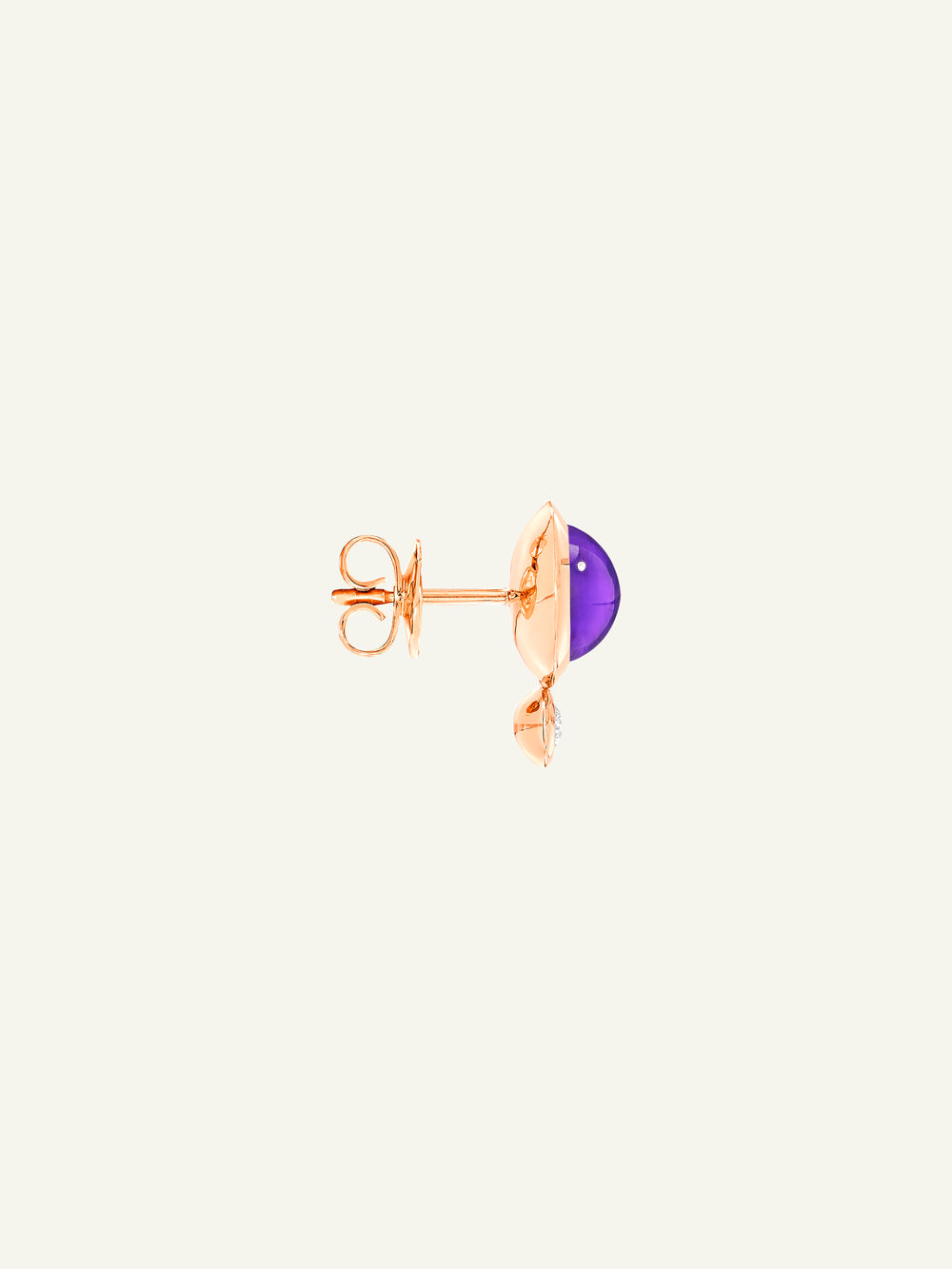 BOUTON Ohrringe mit Amethyst und Diamanten