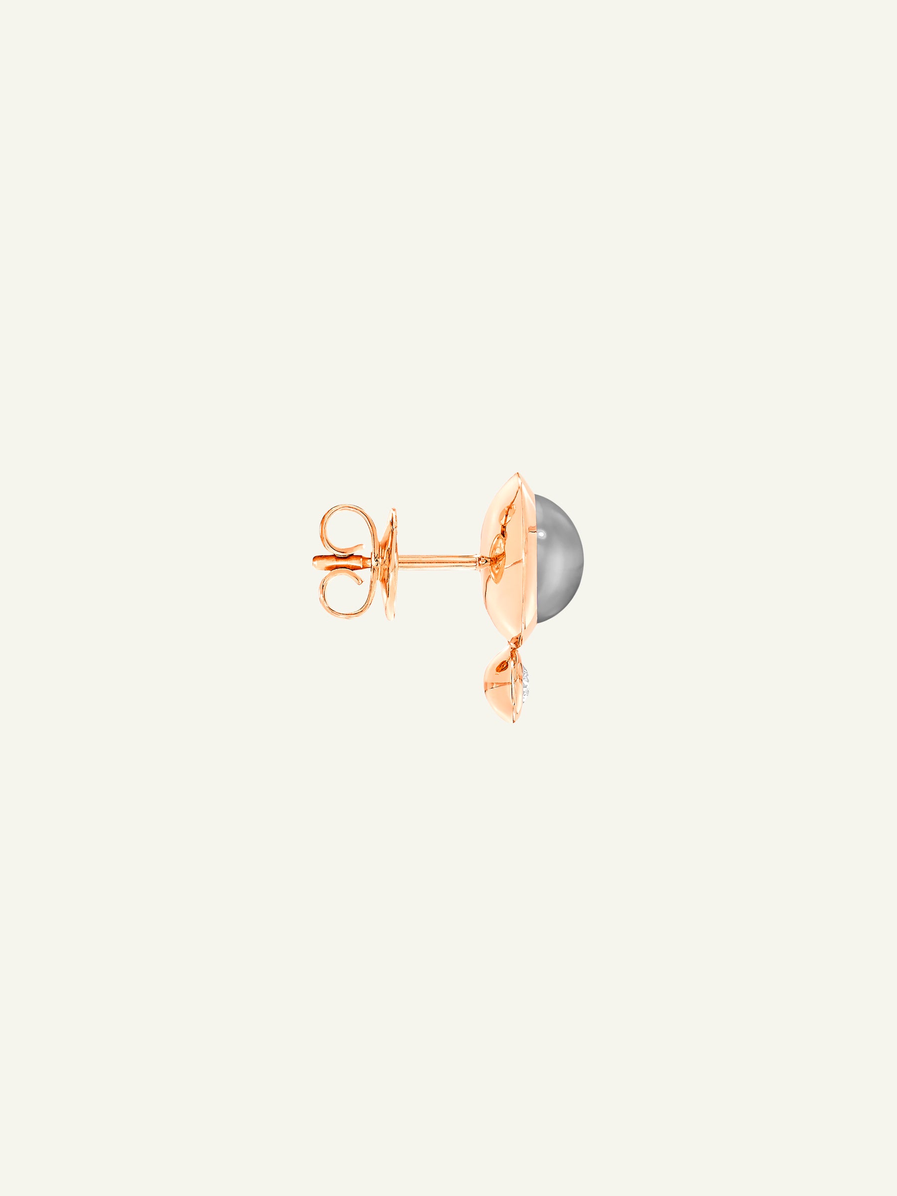 Earrings BOUTON Moonstone grey / Classic grey Moonstone