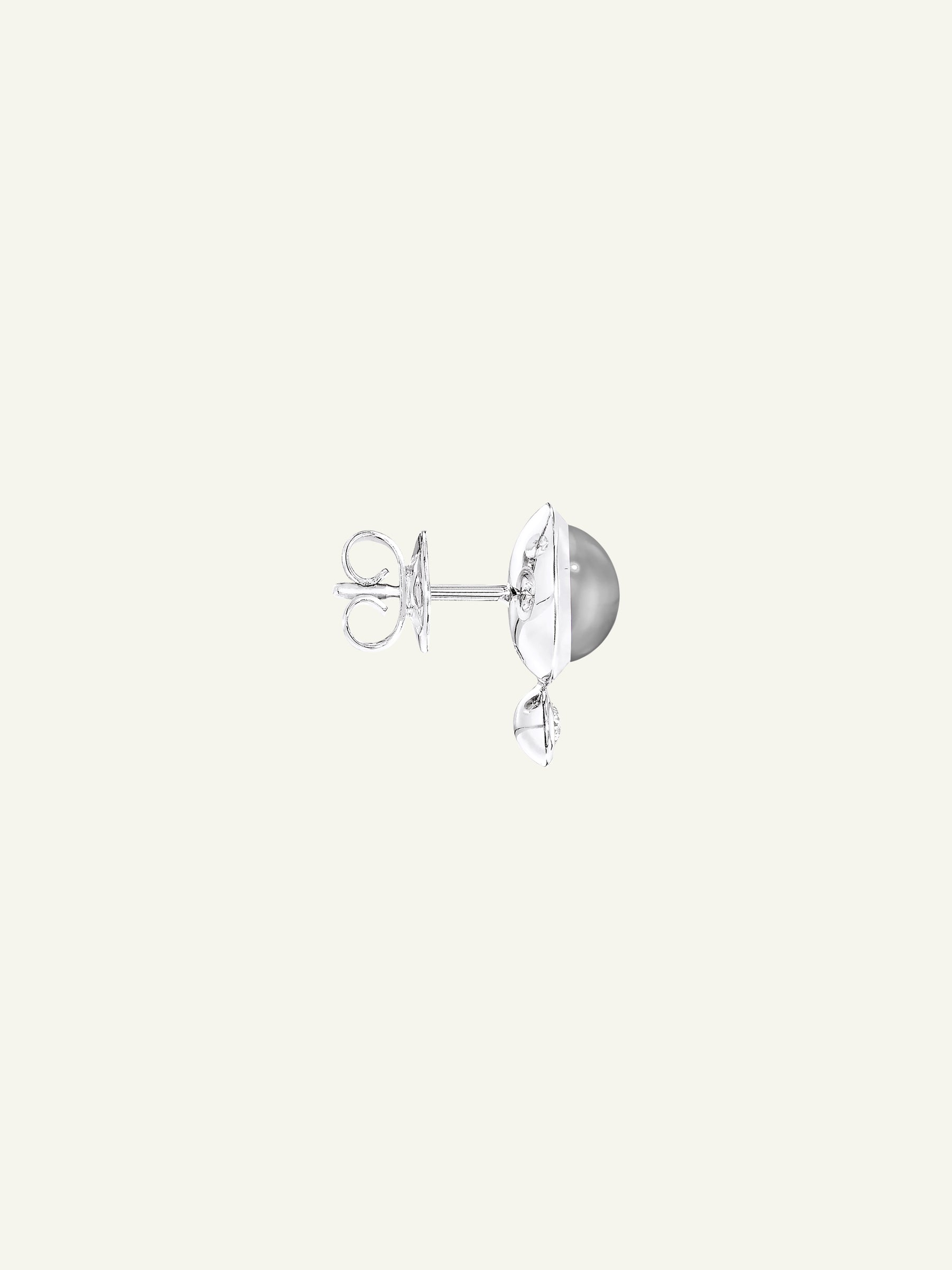 Earrings BOUTON Moonstone grey / Classic grey Moonstone