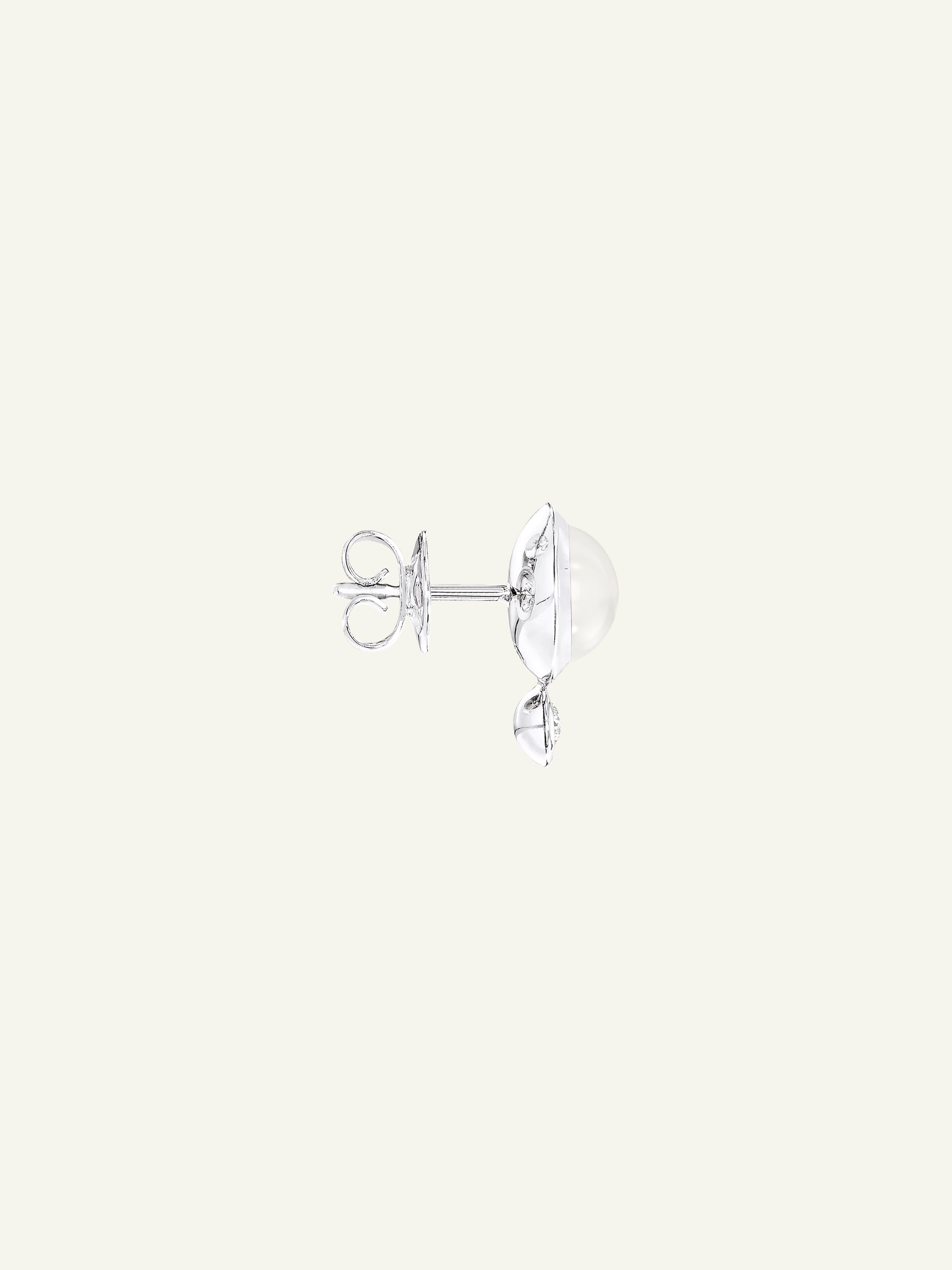 Earrings BOUTON Moonstone sand/white / Classic sand Moonstone