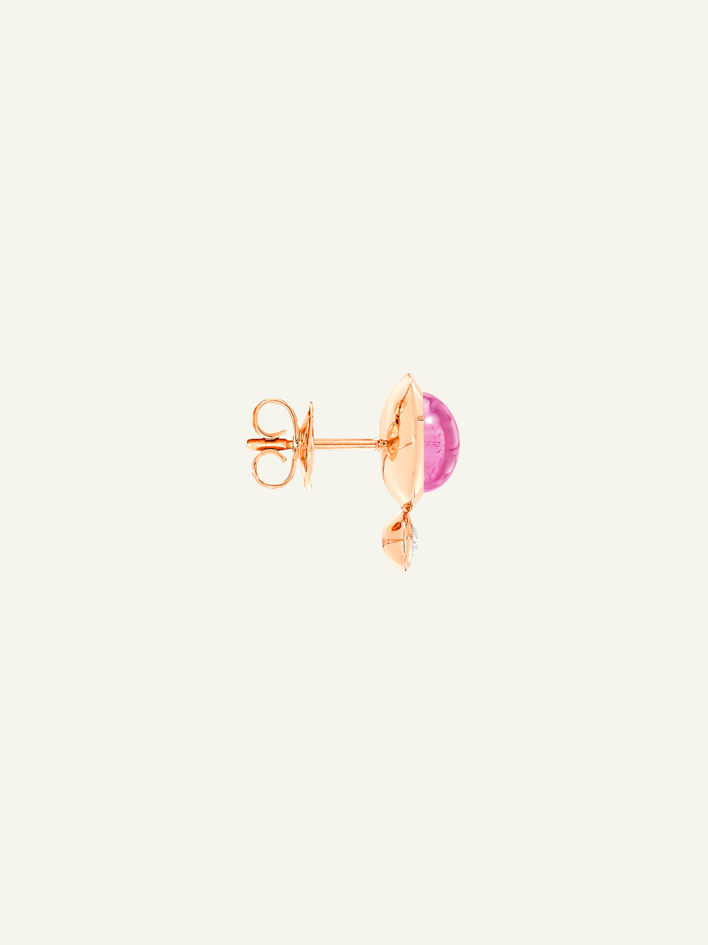 Earrings BOUTON Tourmaline rose/pink / Classic rose Tourmaline