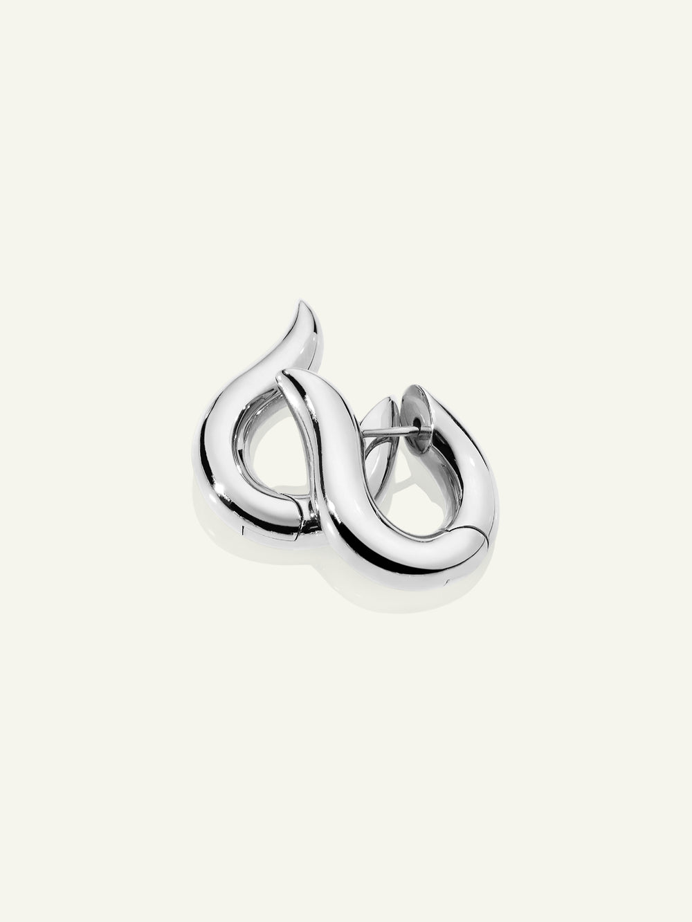 SIGNATURE Earrings Hoop large 18K white gold