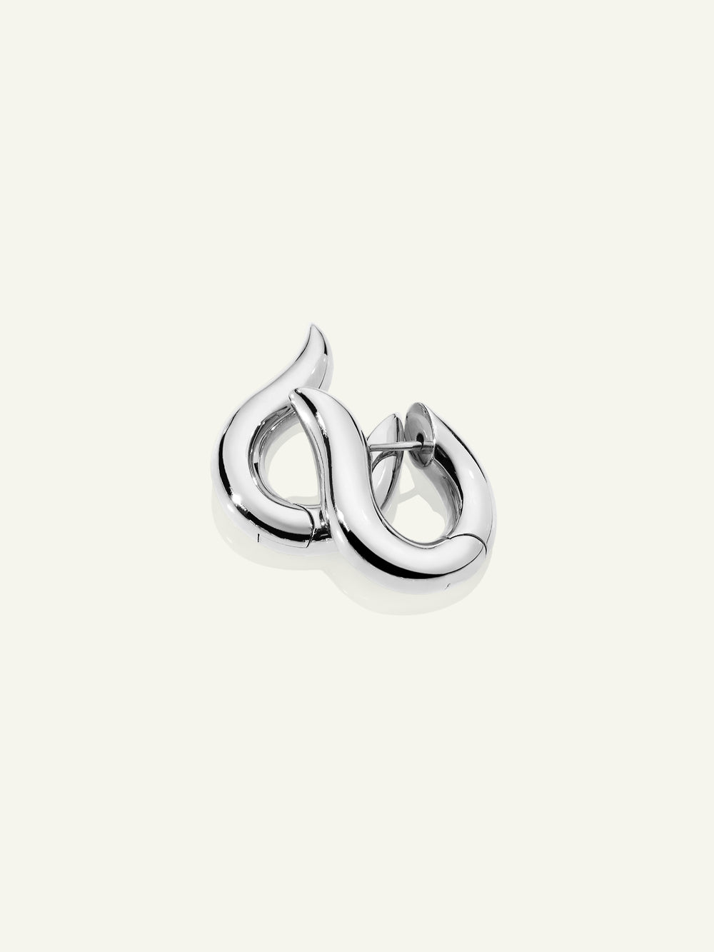SIGNATURE Earrings Hoop medium 18K white gold