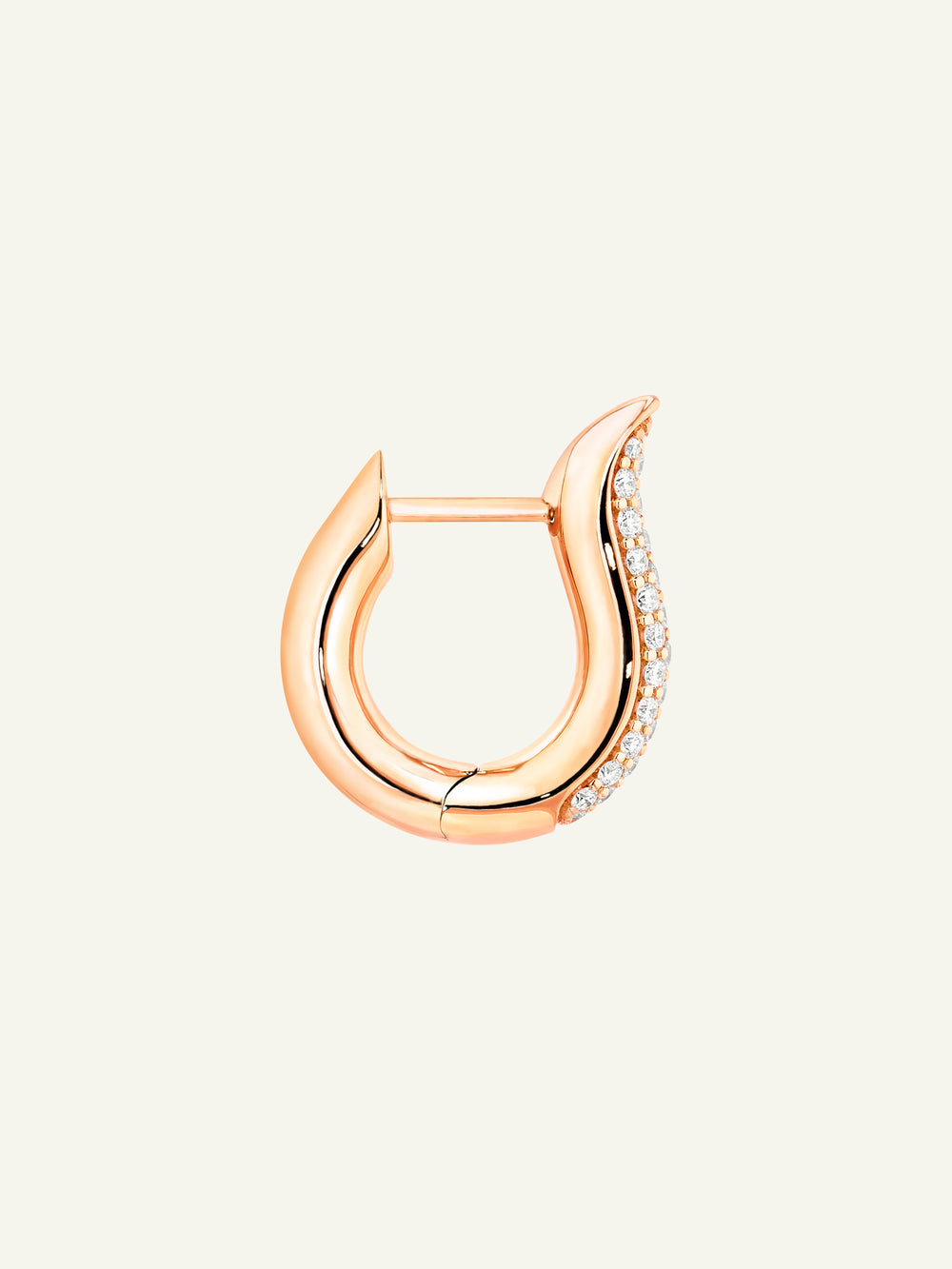 SIGNATURE Earrings Hoop small Diamond Pavé 18K rose gold