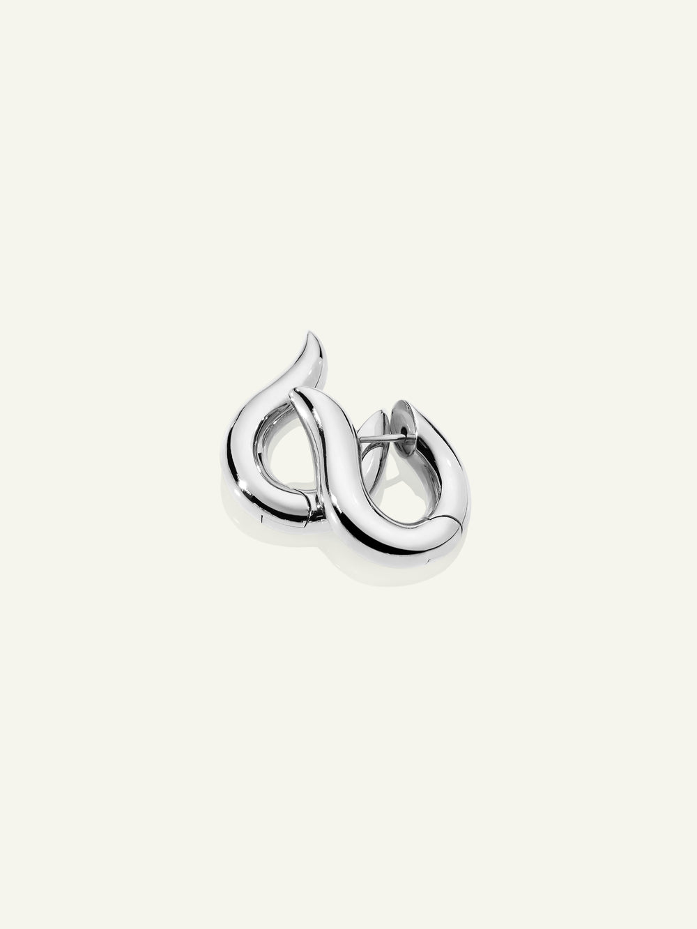 SIGNATURE Earrings Hoop small 18K white gold