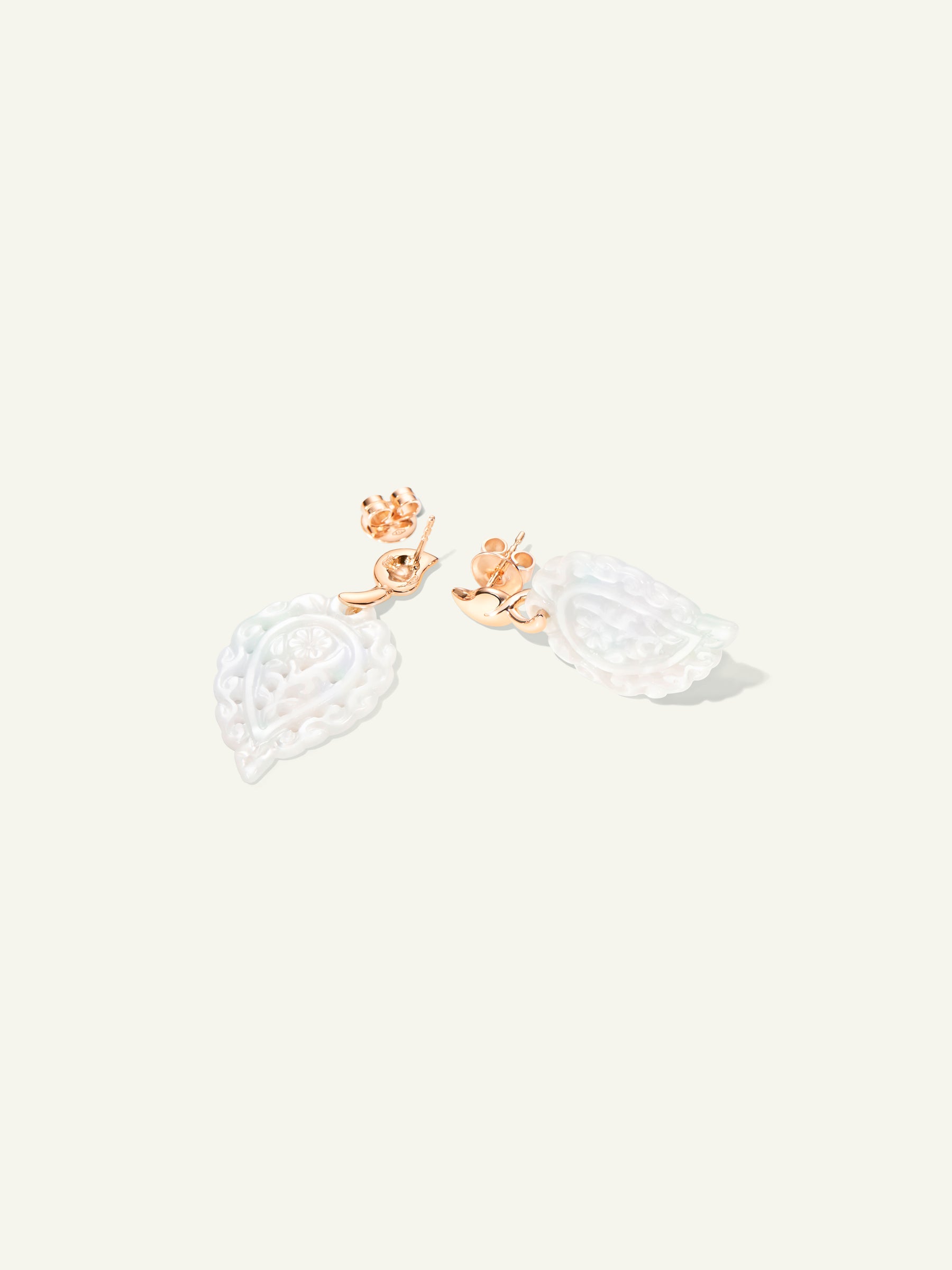 Earrings INDIA Mother of Pearl white