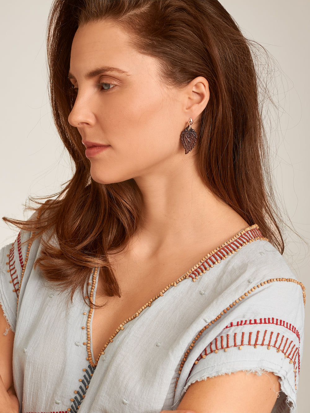 INDIA Earrings with Snakewood