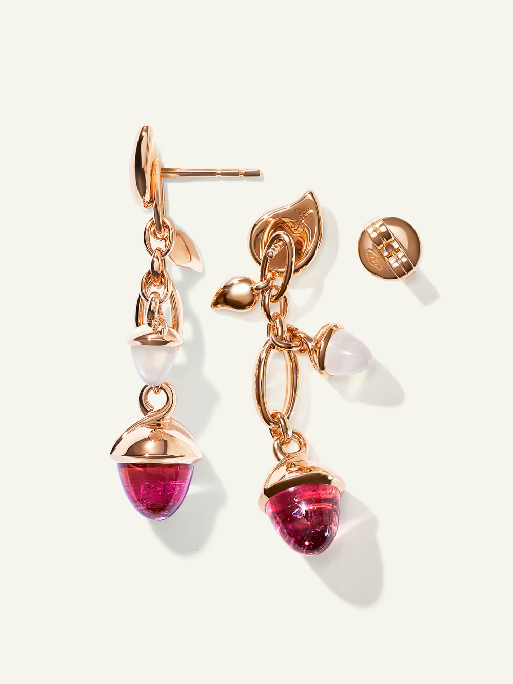 MIKADO Dangling 2 Acorn Earrings in 'Blush'