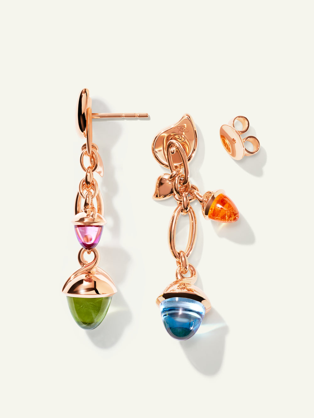 MIKADO Dangling 2 Acorn Earrings in 'Candy'