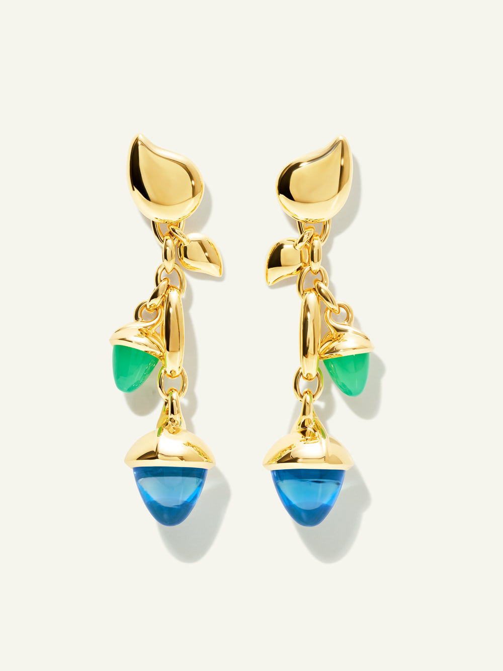 MIKADO Dangling 2 Acorn Ohrringe in 'Lagoon'