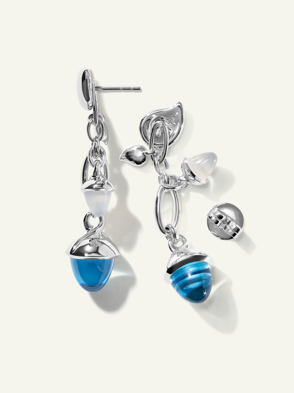 MIKADO Dangling 2 Acorn Earrings in 'Ocean'