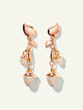 MIKADO Dangling 2 Acorn Earrings with Diamond Pavé