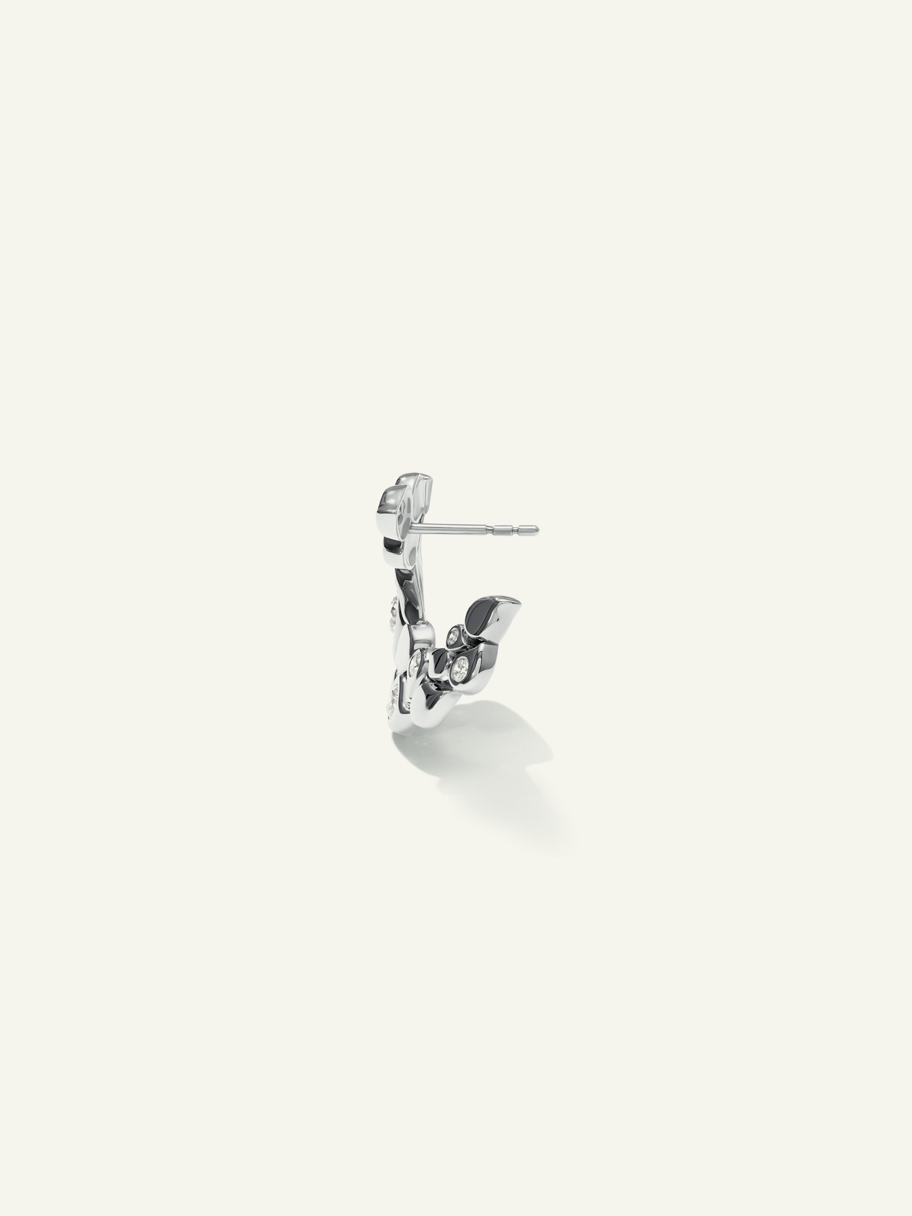 SNOWFLAKES Alternating Hoop Earrings in 'Classic'