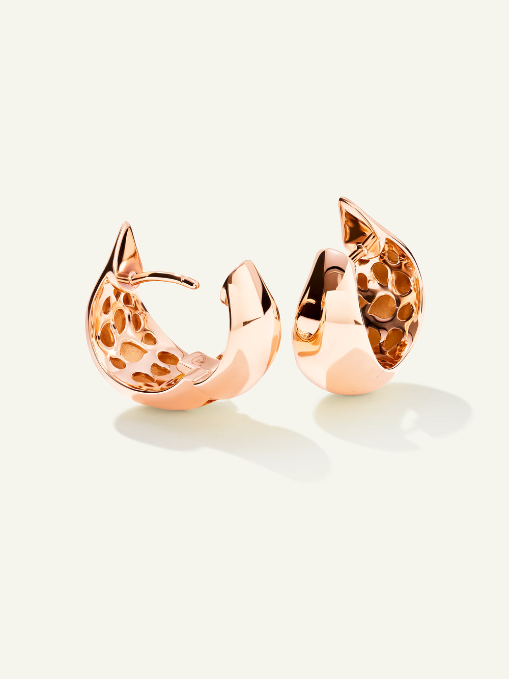E-SIG-Hug-CD-rg | Earrings SIGNATURE Huggies Curved Drop