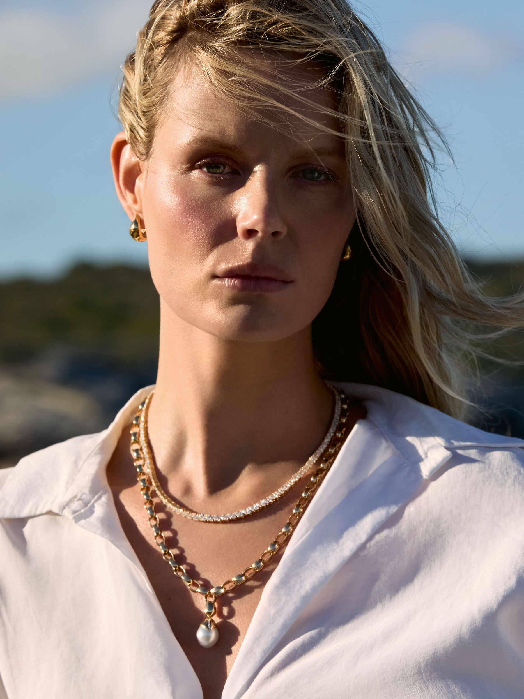 E-SIG-Hug-CD-rg | Earrings SIGNATURE Huggies Curved Drop