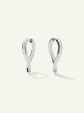 Earrings SIGNATURE Hoop Twisted Drop mit Diamant Pavé