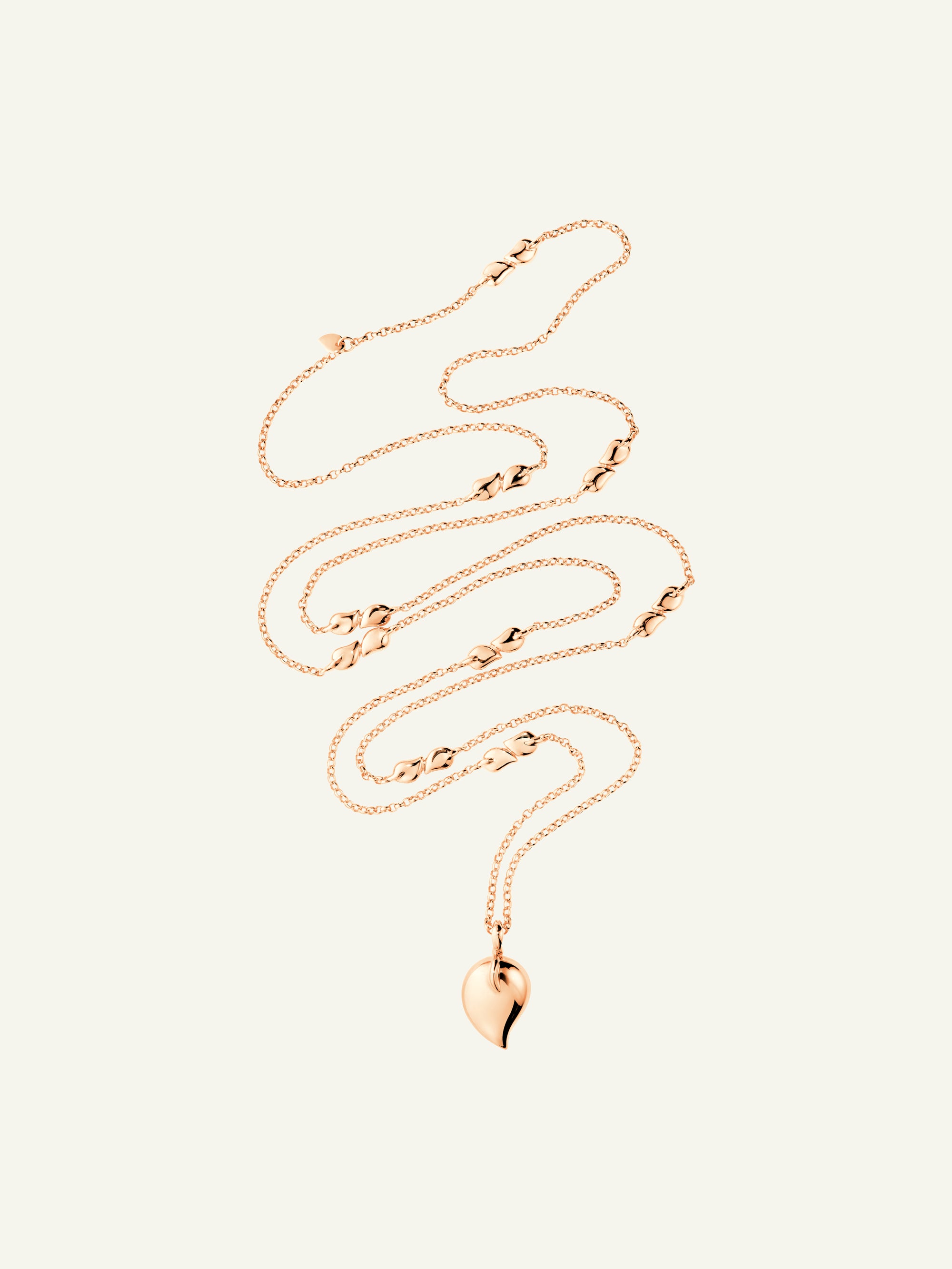 SIGNATURE Drop Halskette 18K Weißgold